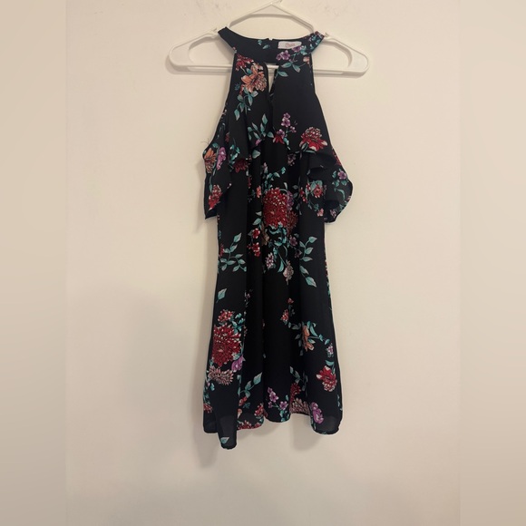 Candie's Dresses & Skirts - Candie's Black and Red Floral Halter Dress